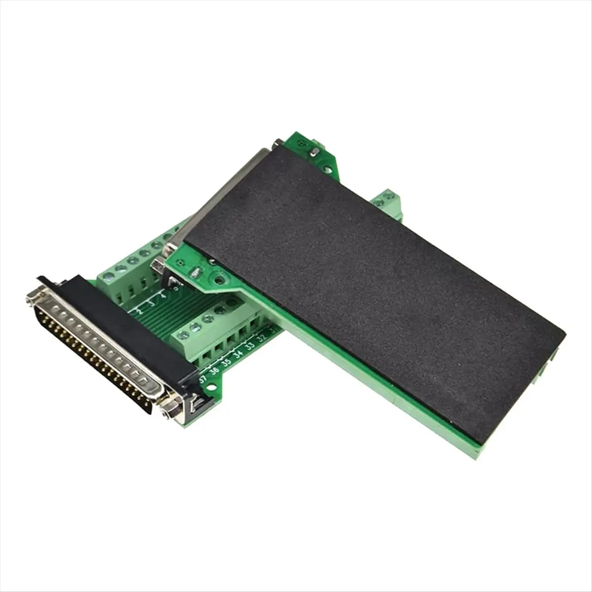 (A91P] 2Pcs DB37 Male Female Breakout Board Connector, RS232 D-SUB Serial 37 Pin Port Terminal Solderfree Adapter - view 2
