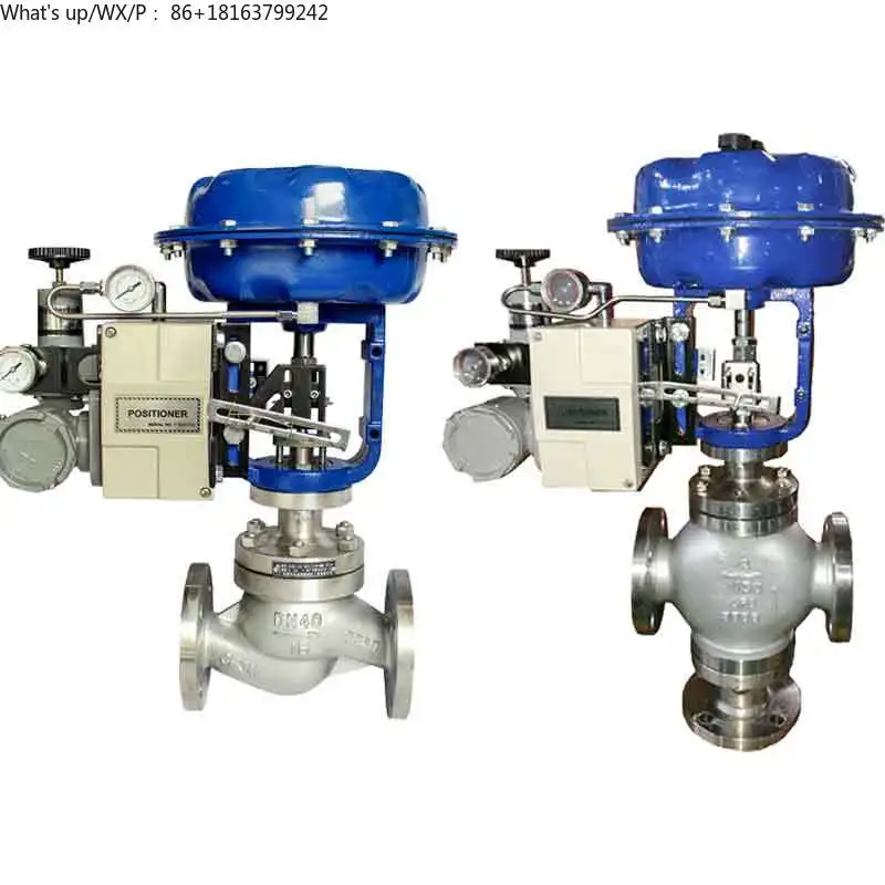 Leak Proof SS304 316 3 Way Steam Valve With 4-20mA Positioner Diaphragm Pneumatic Actuator Control Globe Valves