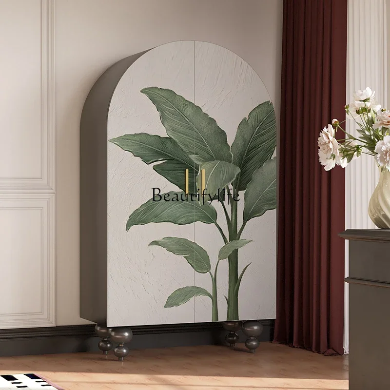 

yj19 Simple modern room bedroom solid wood door wardrobe living room floor locker