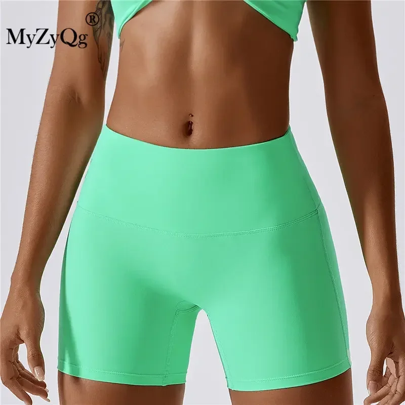 MyZyQg cukierki kolor kobiety spodenki do jogi wysokiej talii brzoskwinia Butt Lift Fitness Running sport obcisłe legginsy Push Up Sportswear