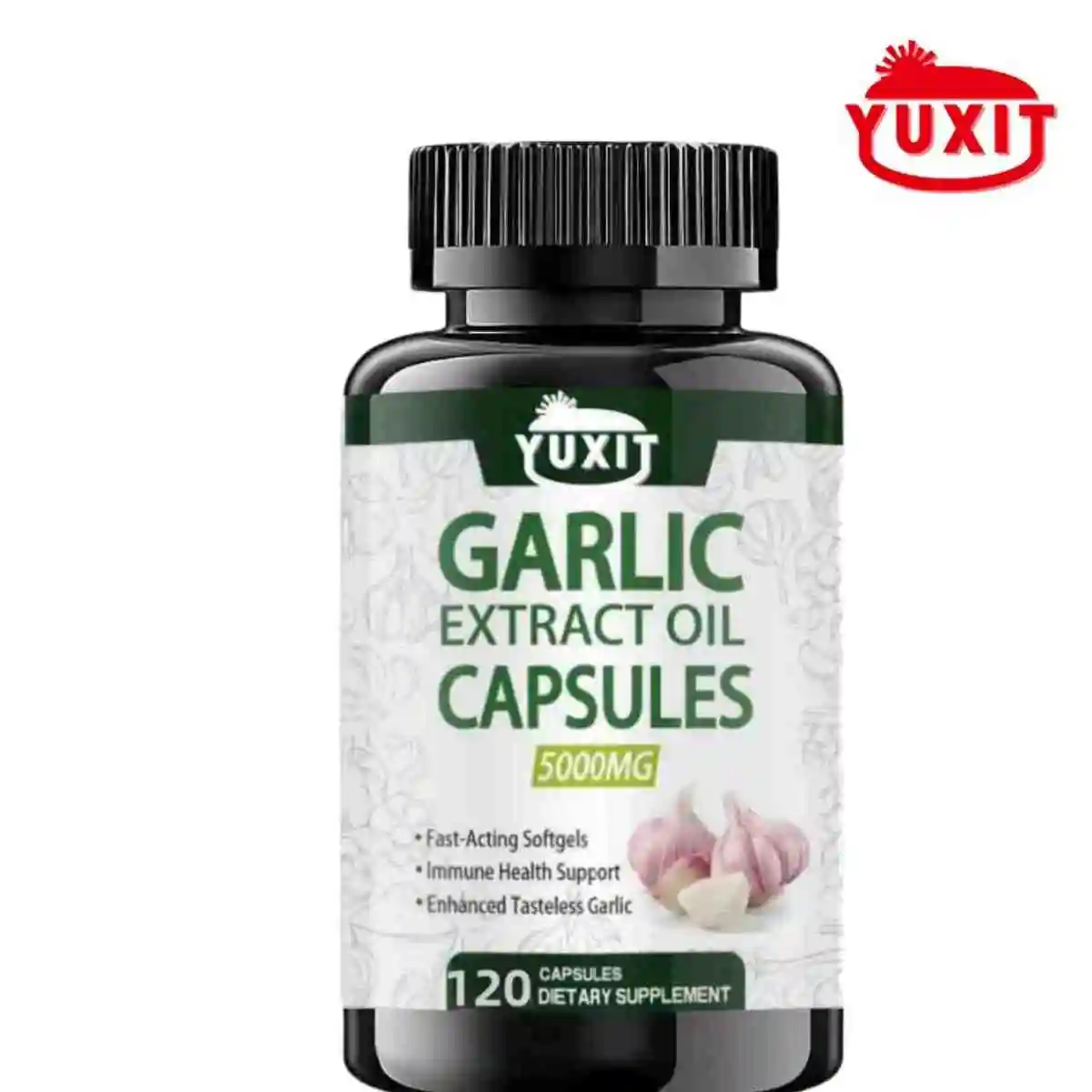 

YUXIT Odorless Garlic Soft Capsules 120ct Super Strong NonGMO Garlic Extract for