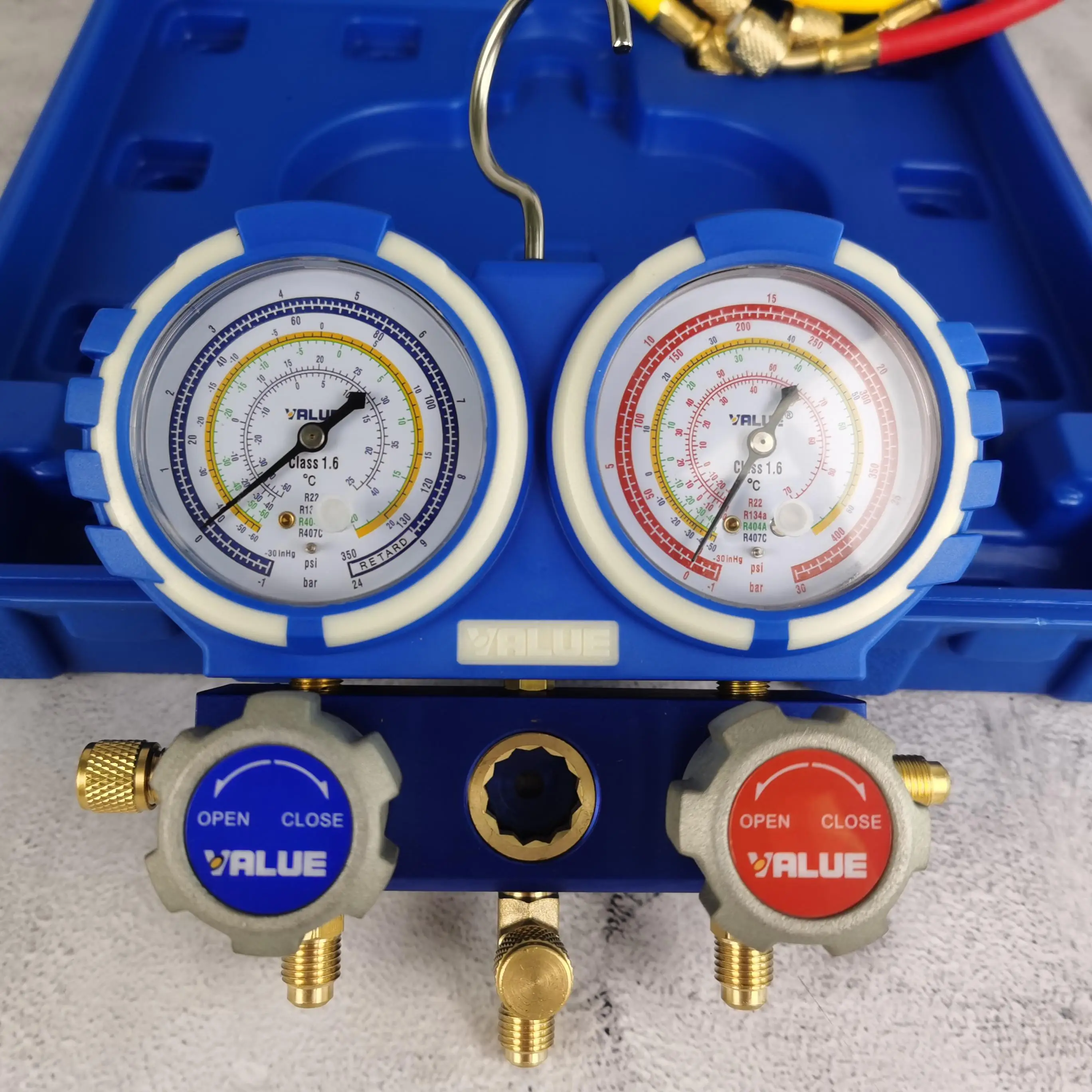 gauge manifold Refrigerant gauge set VMG-2-R410A-B  VMG-2-R22-B charging method fo adding fluoride tool