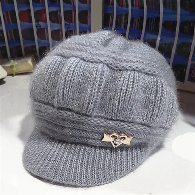 Zimowa damska czapka zewnętrzna wiatroszczelna i ciepła Modna i wygodna czapka beanie Zagęszczona i aksamitna czapka prezentowa dla mamy