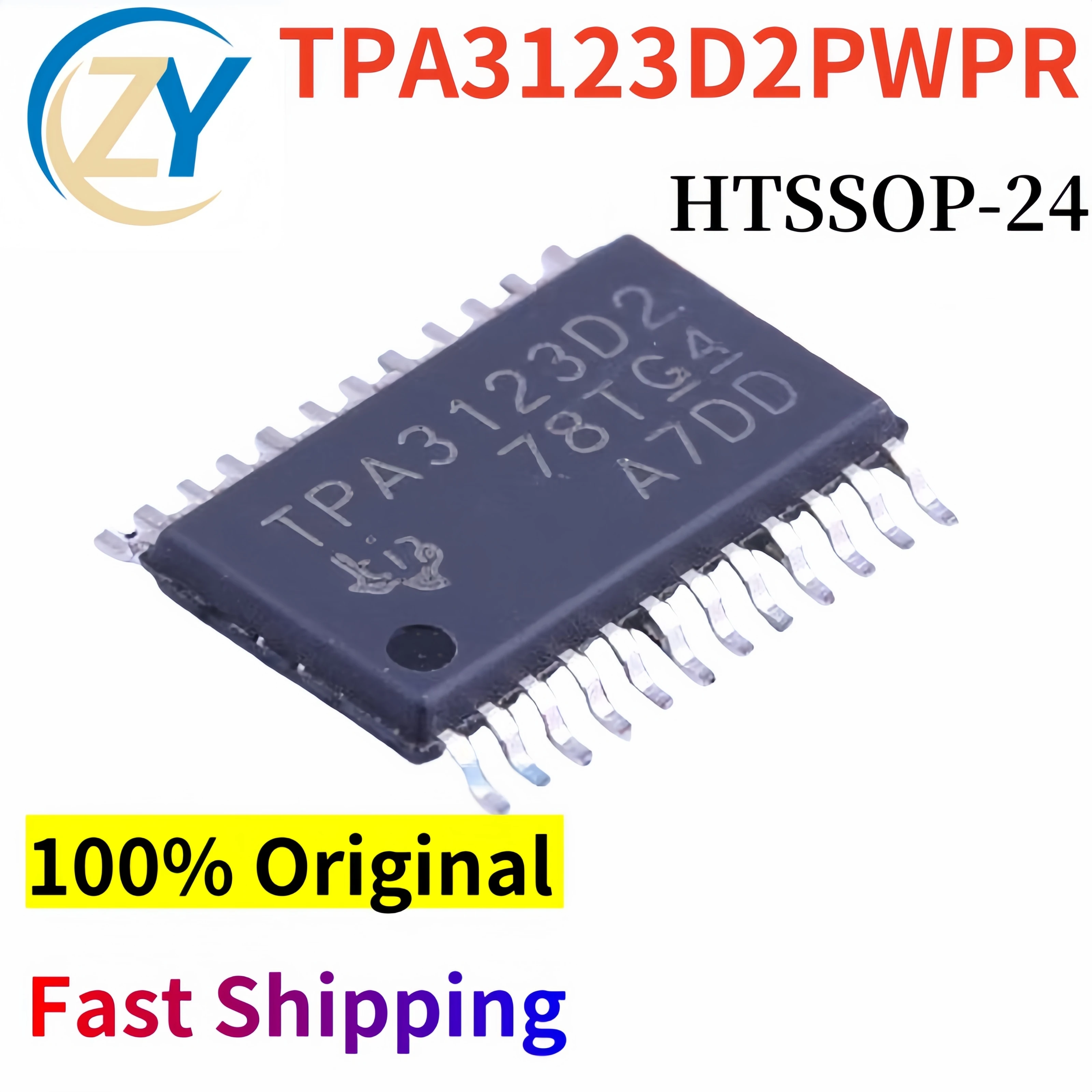 (2pcs) TPA3123D2 TPA3123D2PWPR Audio Amplifiers  HTSSOP-24 10V-30V 100% Original & In Stock