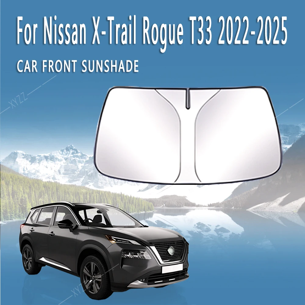 Parasol para Parabrisas Delantero, Aislamiento Térmico para Automóvil, Visera Solar para Nissan X-Trail Rogue T33 2022-2025 2023 2024, Accesorios de Verano para Auto