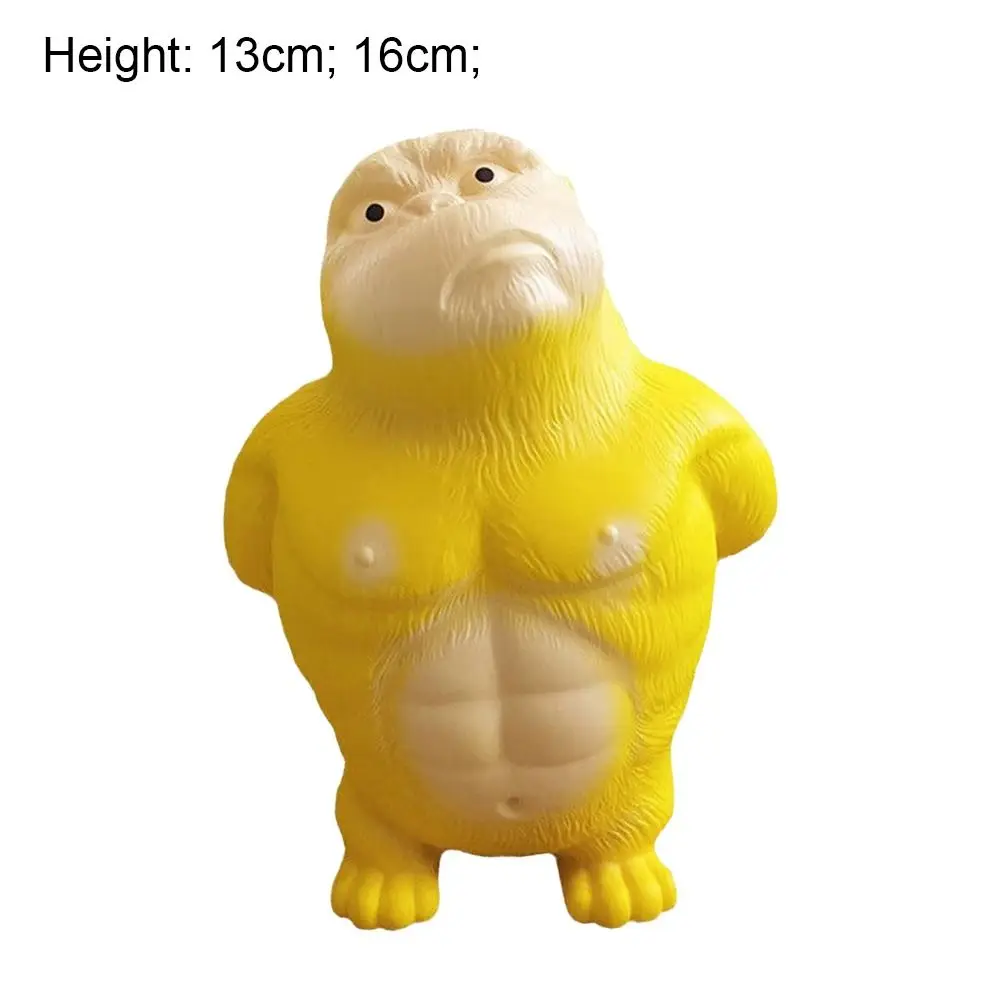 Gift Yellow Squeezing Toys PVC Decompress Stress Stress Relief Toys Children Cartoon Orangutan King Kong Toys