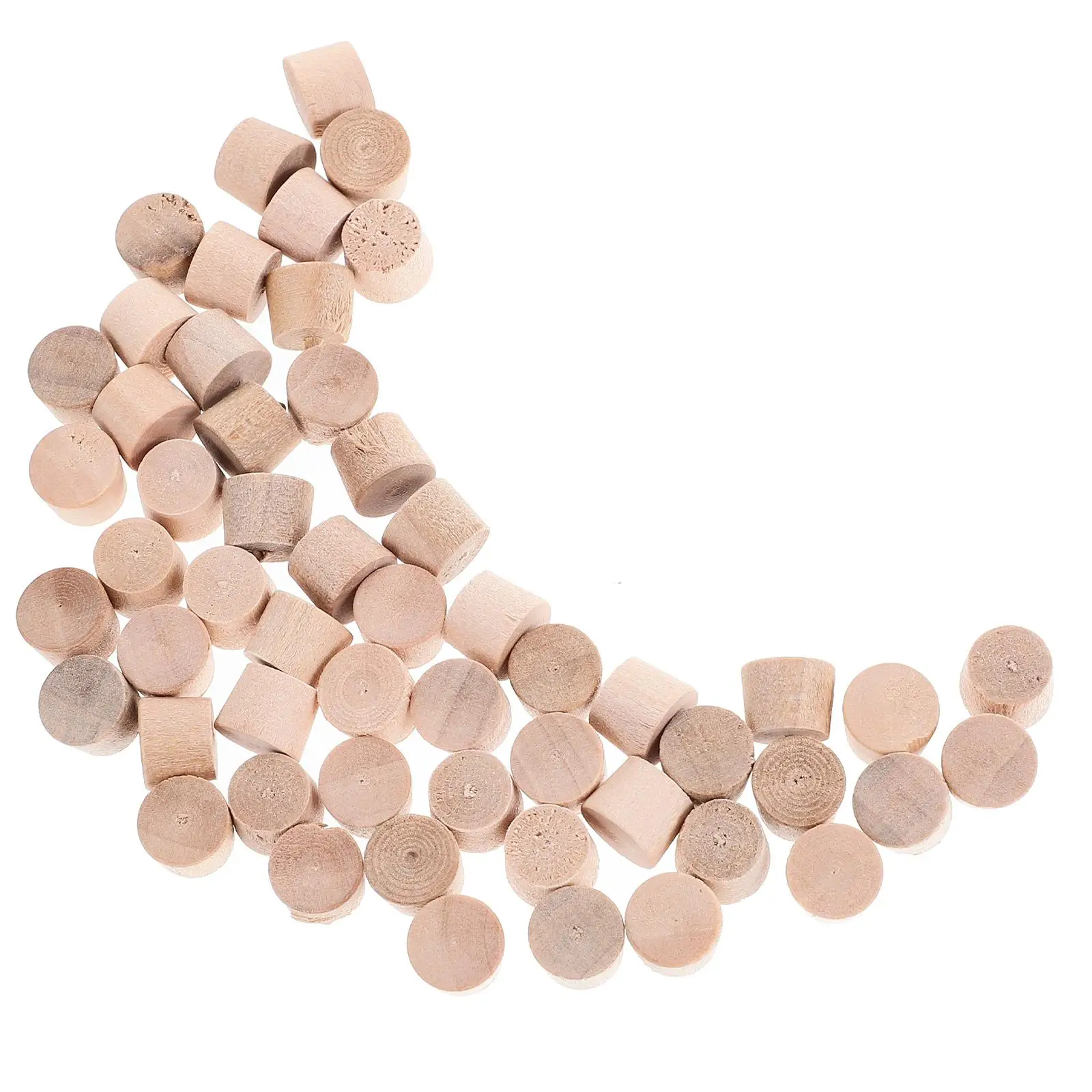 

50pcs Wood Plugs 13.5x6.5mm Conical Beehole Covers Furniture Accessories Carpenter Hole Plugs Wooden Bottle Stoppers Screw Hole