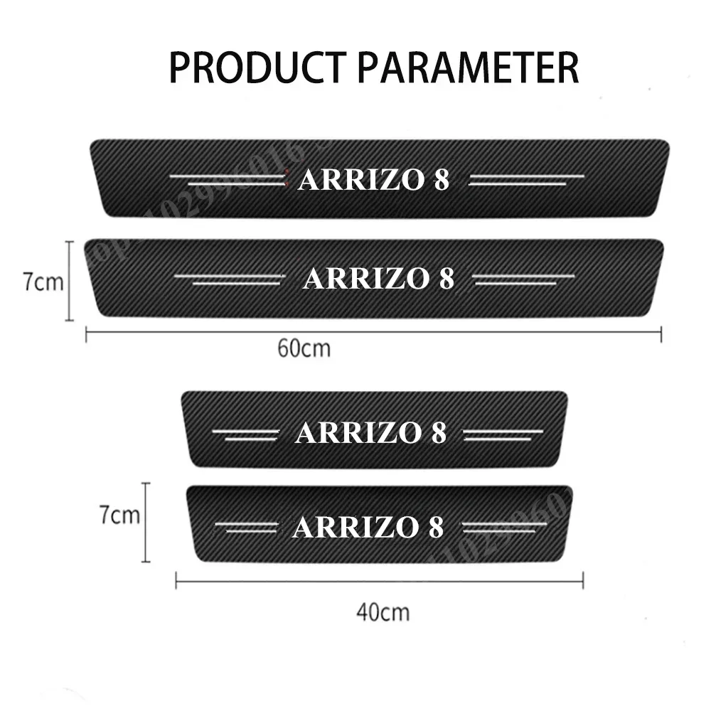 

For Chery ARRIZO 8 2022-2024 Car Door Threshold Sill Scuff Anti Scratch Protect Stickers Cover Interior Modification Accessories