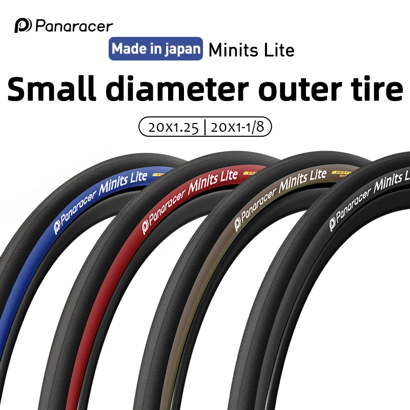 Panaracer Minits Lite PT 20 Inch BMX Bicycle Foldable Tire 20x1 1/8 20x1.25 Anti-puncture Ultralight 406/451 Folding Bike Tyre