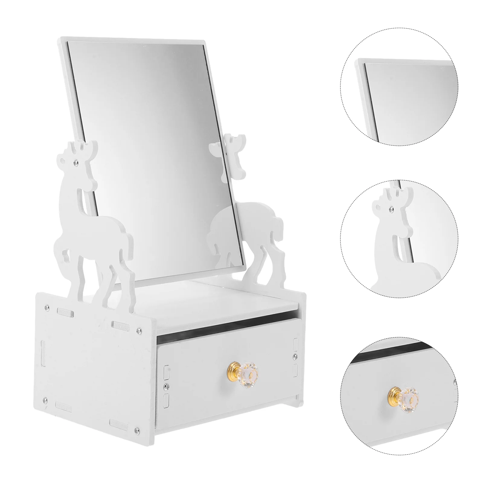 

Jewelry Boxes Storage Makeup 2800X1600X1300CM Clear Desk Organizer White Drawers