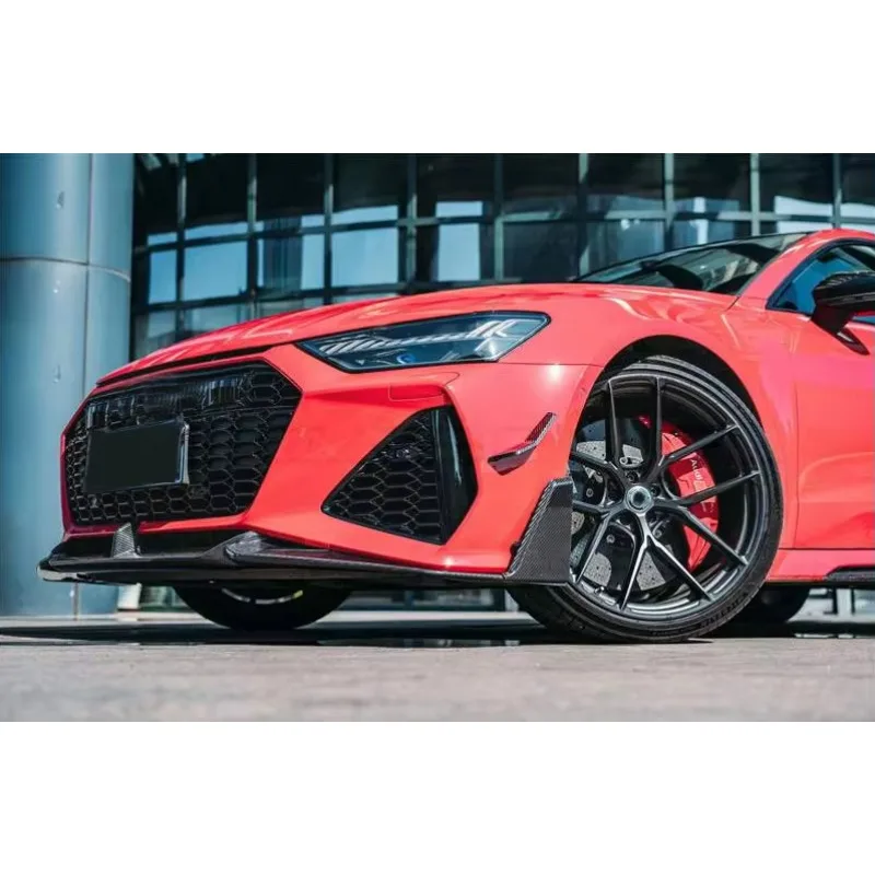 Prepreg Carbon Fiber RS7 Front Splitter Lip For Audi RS7 C8 Sportback 4-Door 2020- 2021 - view 4