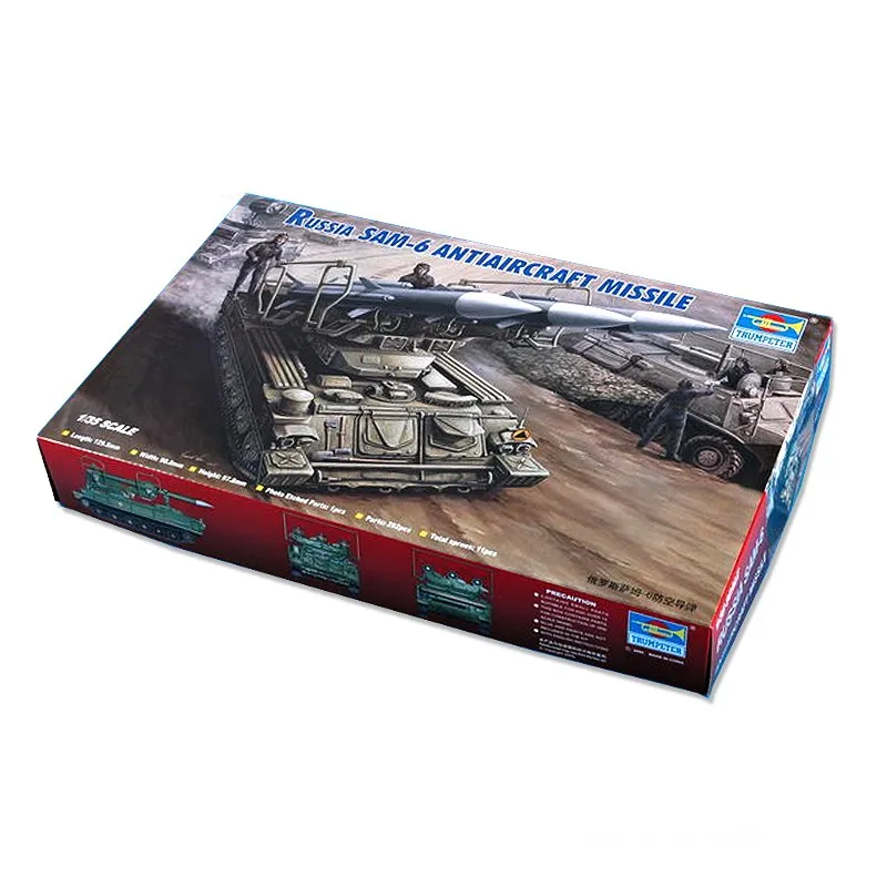 

Trumpeter 00361 1/35 Russia SAM-6 Anti-Aircraft Missile Military Children Collectible Plastic Assembly Model Toy Building Kit