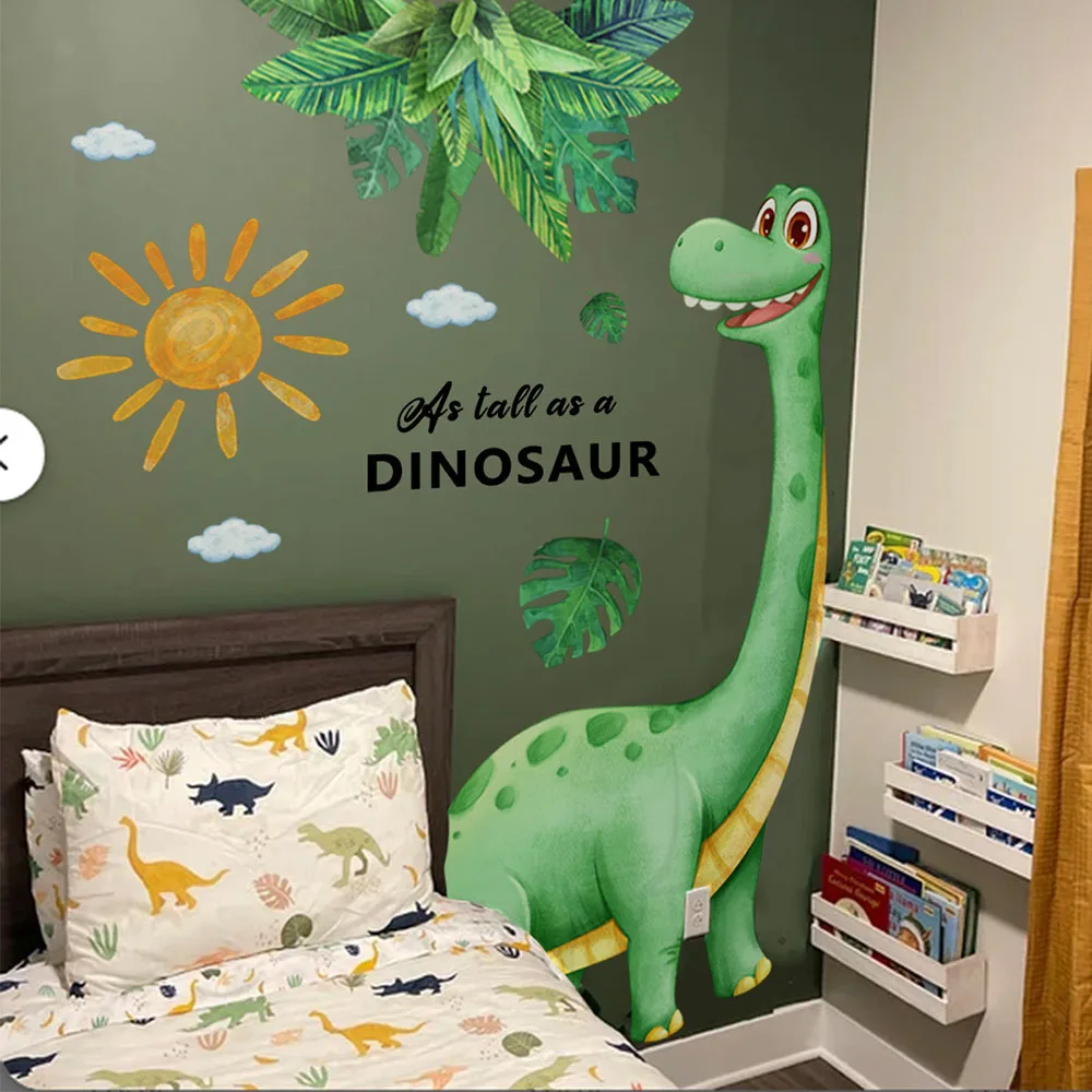 Easy-Apply Reusable Dinosaur Decal – Oblong Space-Themed Wall Art with Matte Finish for Bedroom & Living Room