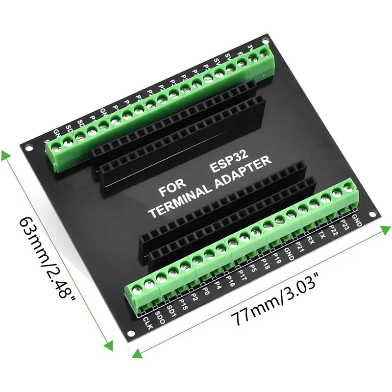 3pcs 38PIN ESP32 Breakout Board, Aideepen ESP32 ESP32S Breakout Board GPIO 1 into 2 for 38PIN Narrow Version NodeMCU-32S