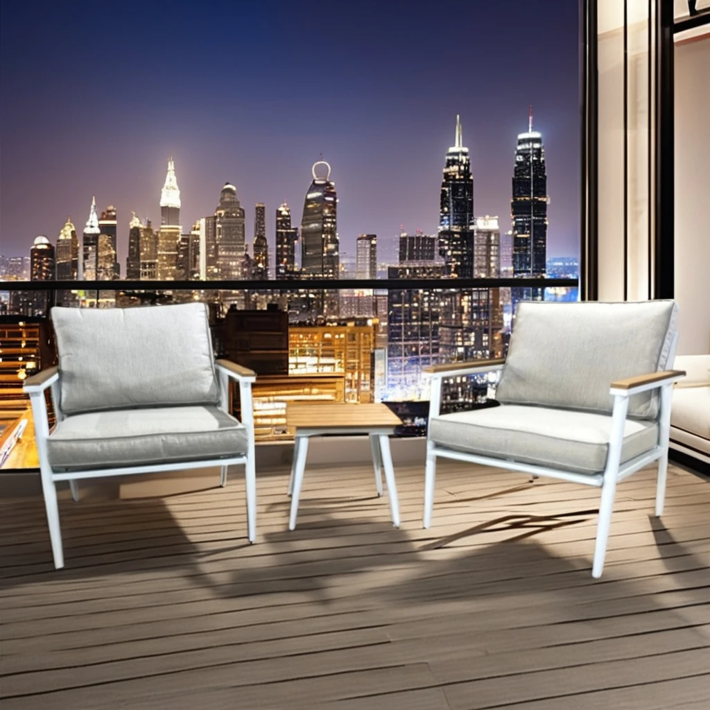 

Outdoor Furniture New Arrival 3pcs Modern Bistro Set Sofa Set for Kitchen Hotel Villa Courtyard