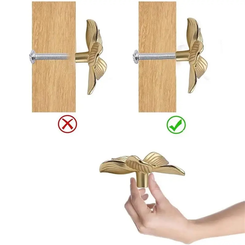 【CYBER MONDAY】8X Flower Drawer Knobs Petal Cabinet Knobs Dresser Knobs Furniture Drawer Pulls Handles For Wardrobe Door Pulls Ol