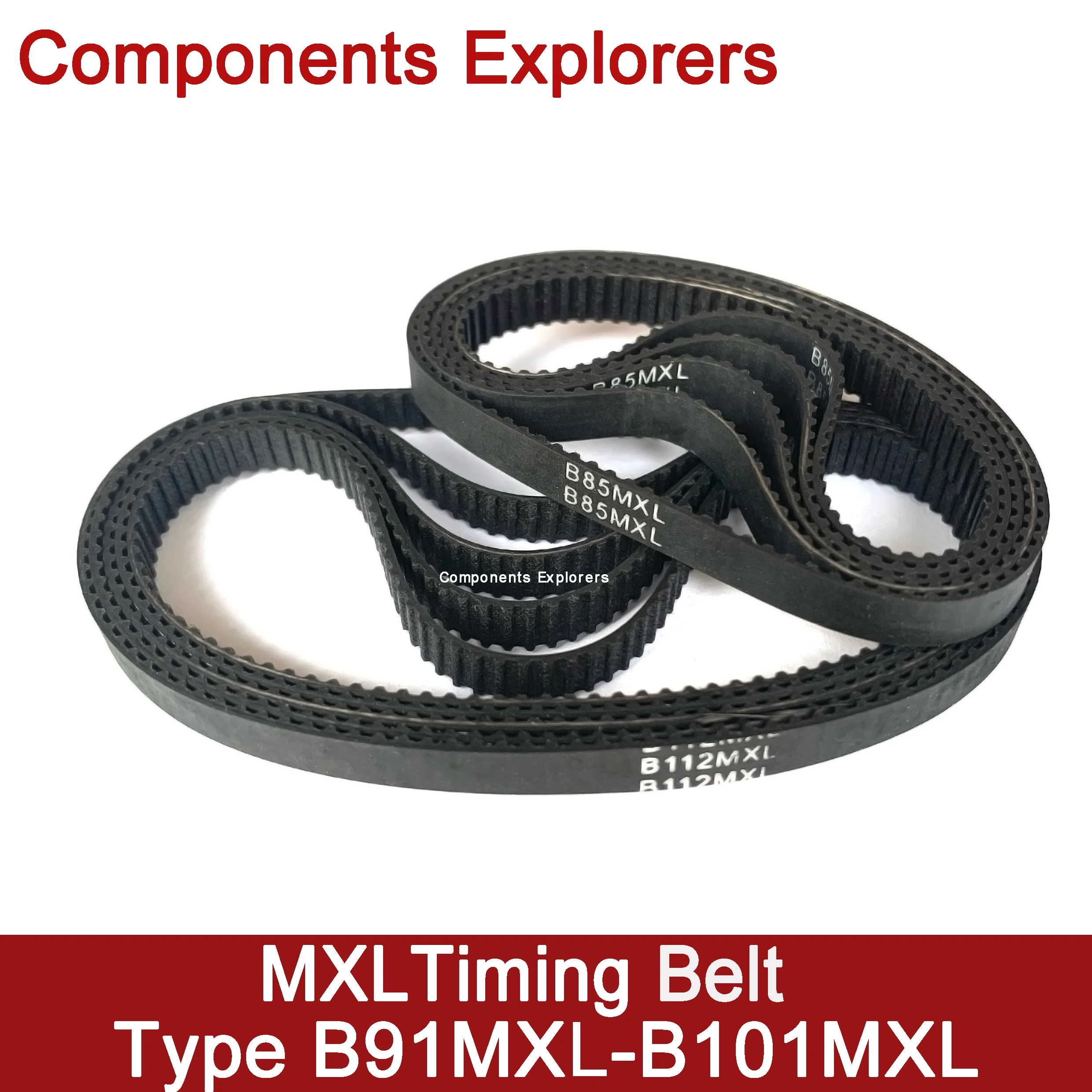 

5pcs MXL Timing Belt 91 92 93 94 95 96 97 98 100 101 Teeth 6mm Width Closed-loop Synchronous Rubber Blets For Pulleys