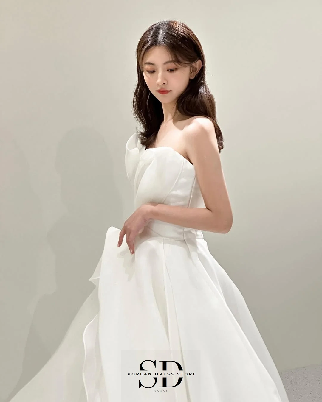 Abiti da sposa fata Sondr Abito da sposa coreano in organza di seta con corsetto Abiti da ricevimento Abiti da sposa con bottoni automatici Abito da festa