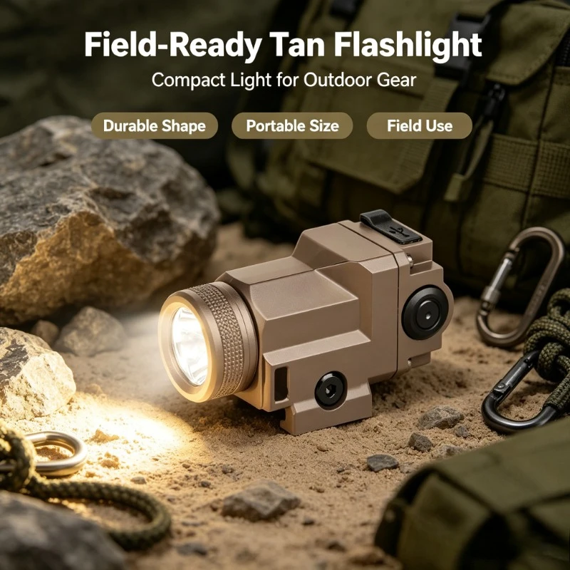 20mm Picatinny Rail Compatible Metal Torch, 800LM Strobe Lighting Gear For Outdoor Field Exploration