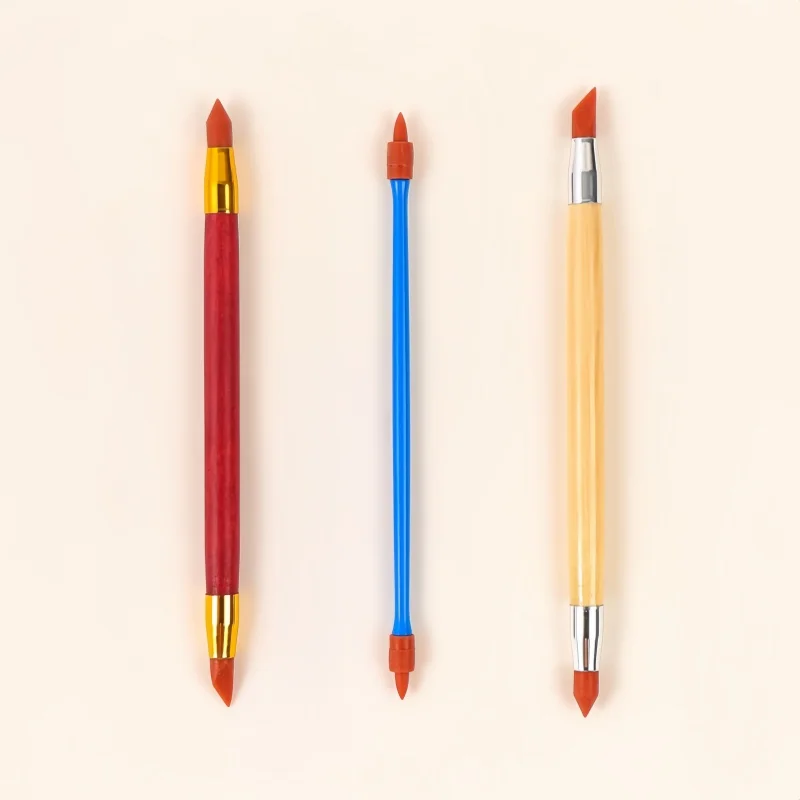 Clay tools Double head silicone pen 3 sets sculpture rubber pen pottery clay sculpture DIY tools