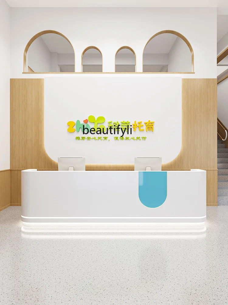 

Training Institution Reception Desk Dance Early Education Kindergarten Paint Bar Table Paradise Maternal and Infant checkout