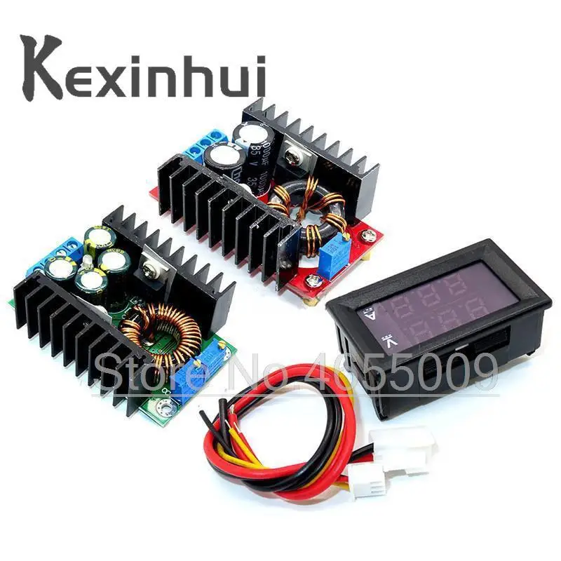 DC DC 150W Boost Converter / 9A 300W Step Down Buck Converter Power module DC 0-100V 10A Digital Voltmeter Ammeter Dual Display