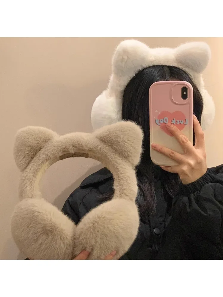 cute-ear-plush-ear-muffs-women's-winter-cycling-warm-ear-protection-windproof-cold-proof-ear-cover-ear-warmer