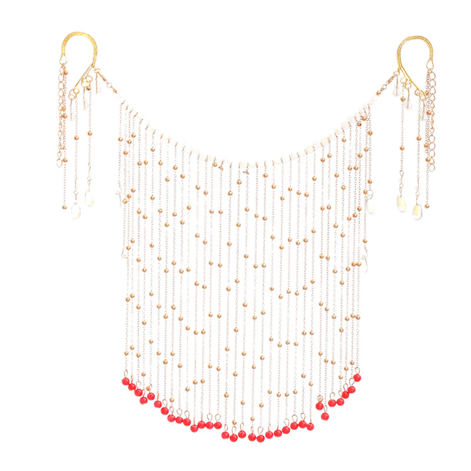 Antiker Stil Haaraccessoires Hanfu Schleier Weiblicher Ohrhänger Quasten-Gesichtsschleier Chinesischer Kopfschmuck Tanz-Performance-Accessoires – Detail 3