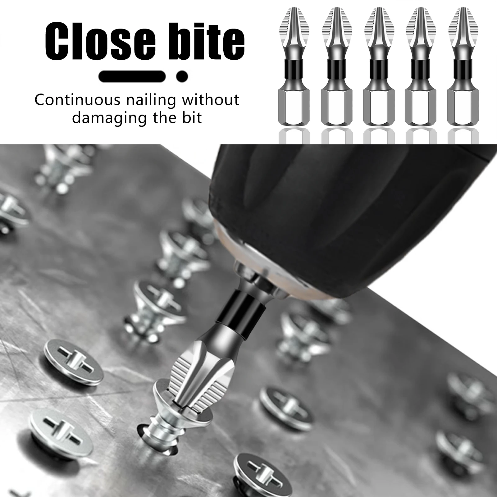 

K5 Strong Magnetic Screwdriver Drill Bit Non-slip Alloy Steel Cross Head Impact Resistant Driver Bits Electric Screwdriver Tips