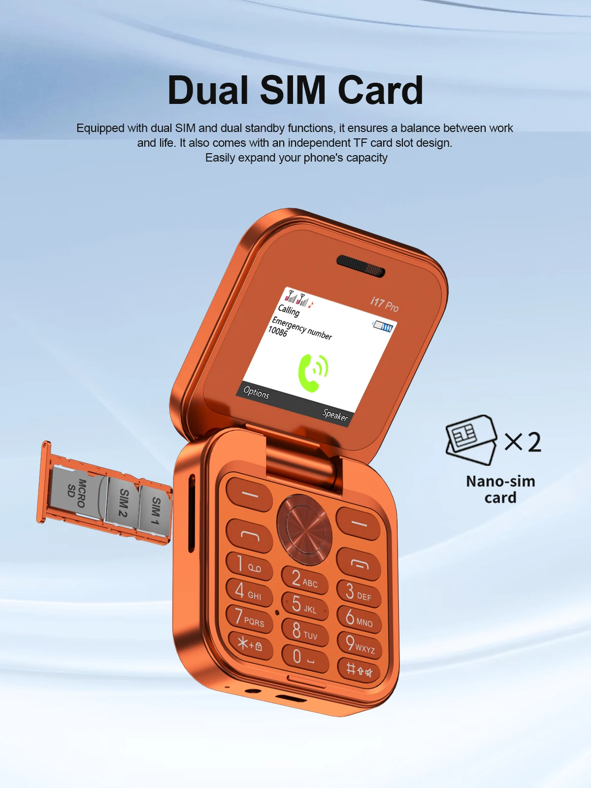 SERVO I17 PRO Mini Foldable Mobile Phones 1.77' Display 2G GSM Speed Dial Cell Phone Dual SIM Blacklist Magic Voice Flashlight