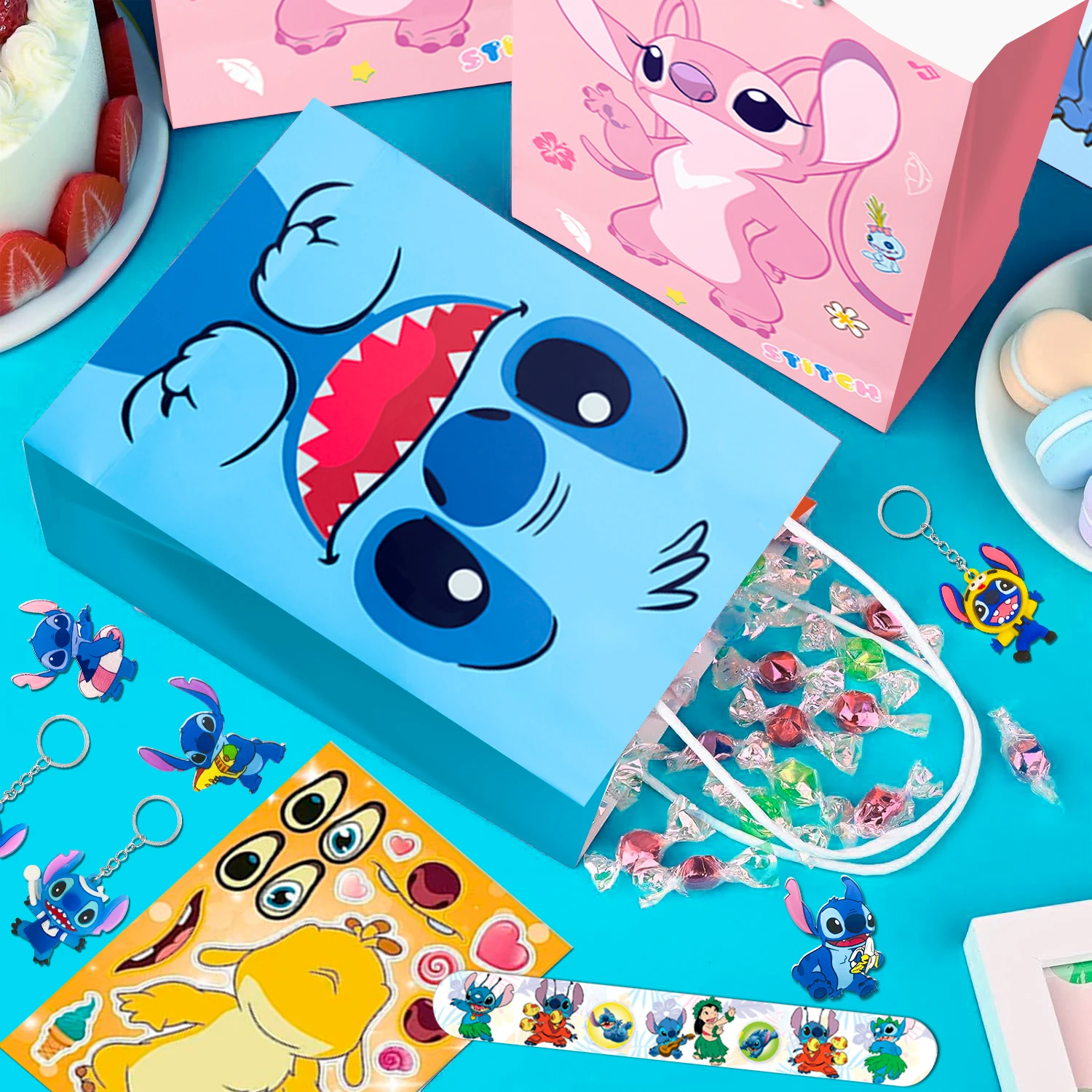 Favores de festa de aniversário de ponto, 110 peças de lembrancinhas de festa de ponto-sacos de presente de ponto chaveiro adesivos faixas de tapa etc suprimentos de festa de ponto