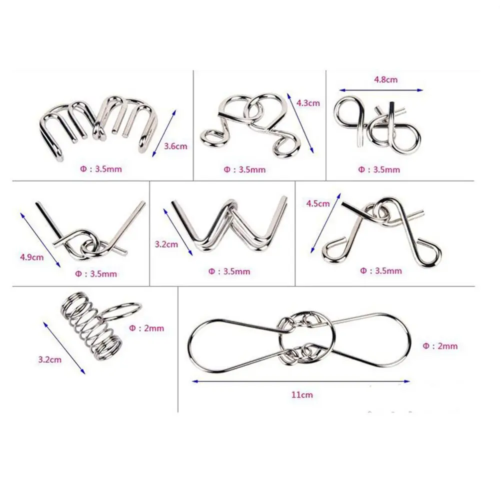 어린이 성인용 창의적 재미있는 금속 와이어 지능 장난감, 어린이 퍼즐 게임 장난감, IQ 마음 두뇌 티저, 신제품