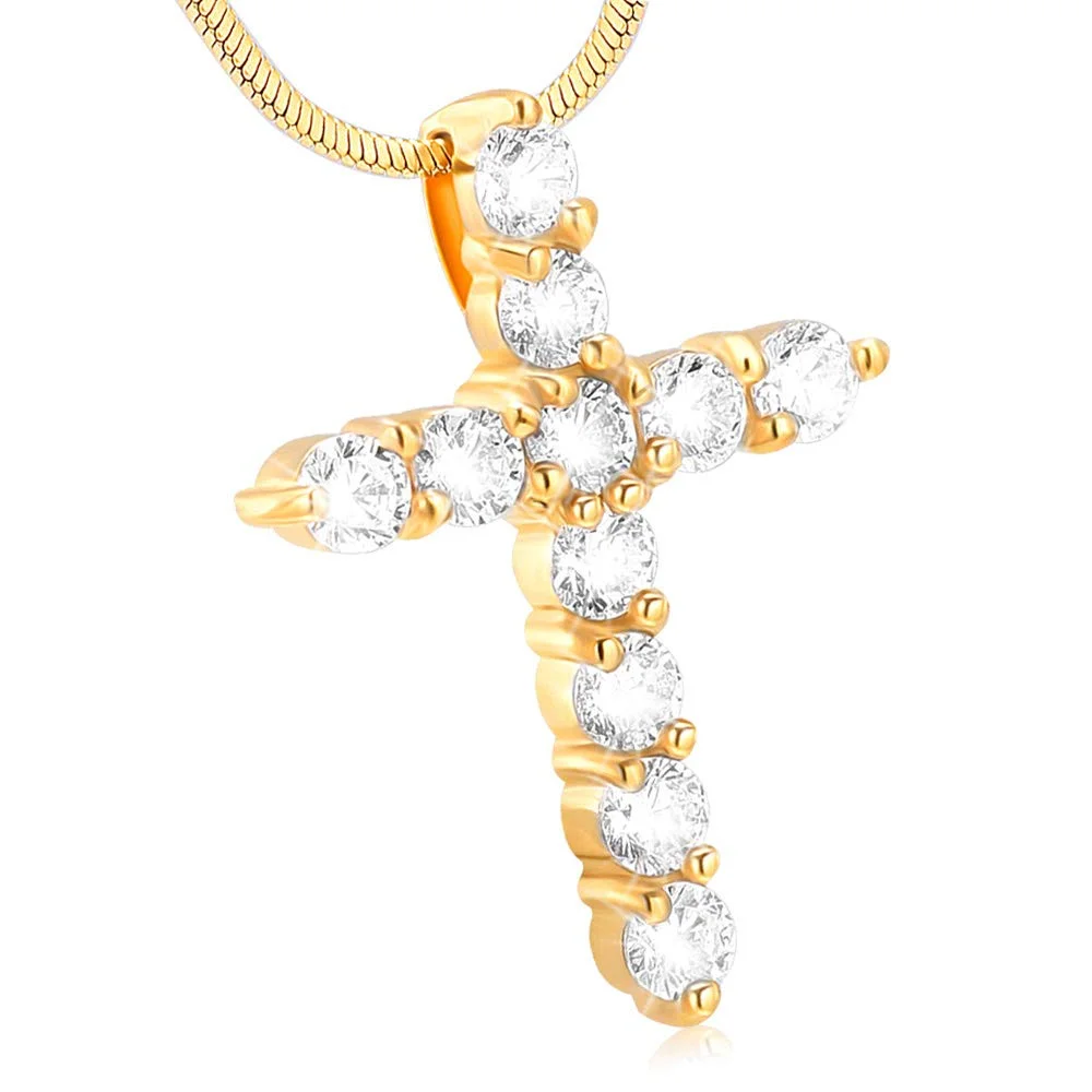 Fashion Female Cross Pendants Crystal Jesus Cross Pendant Necklace Jewelry For Men/Women Wholesale