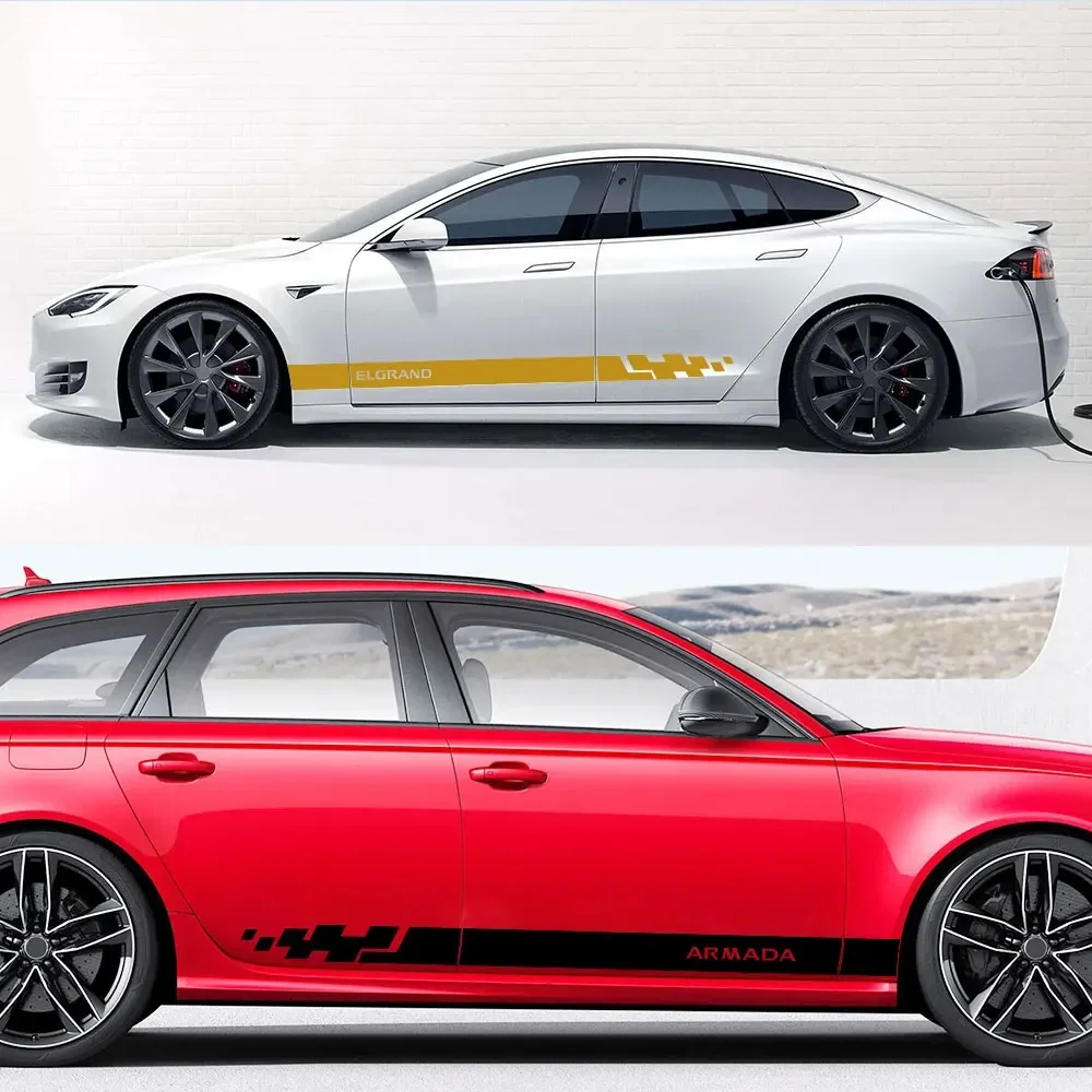 ملصقات جانبية لباب السيارة لنيسان ، ملحقات التصميم ، Juke ، Qashqai ، J10 ، J11 ، ميكرا ، 370Z ، Elgrand ، ركلات ، ليفينا ، Nv200 ، نافارا #2