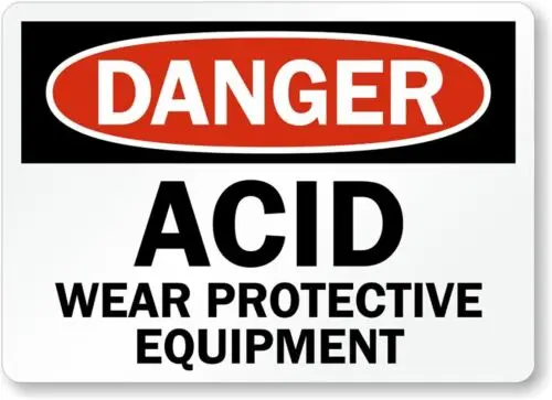 Acid Wear Equipment Danger Aluminum Weatherproof 12