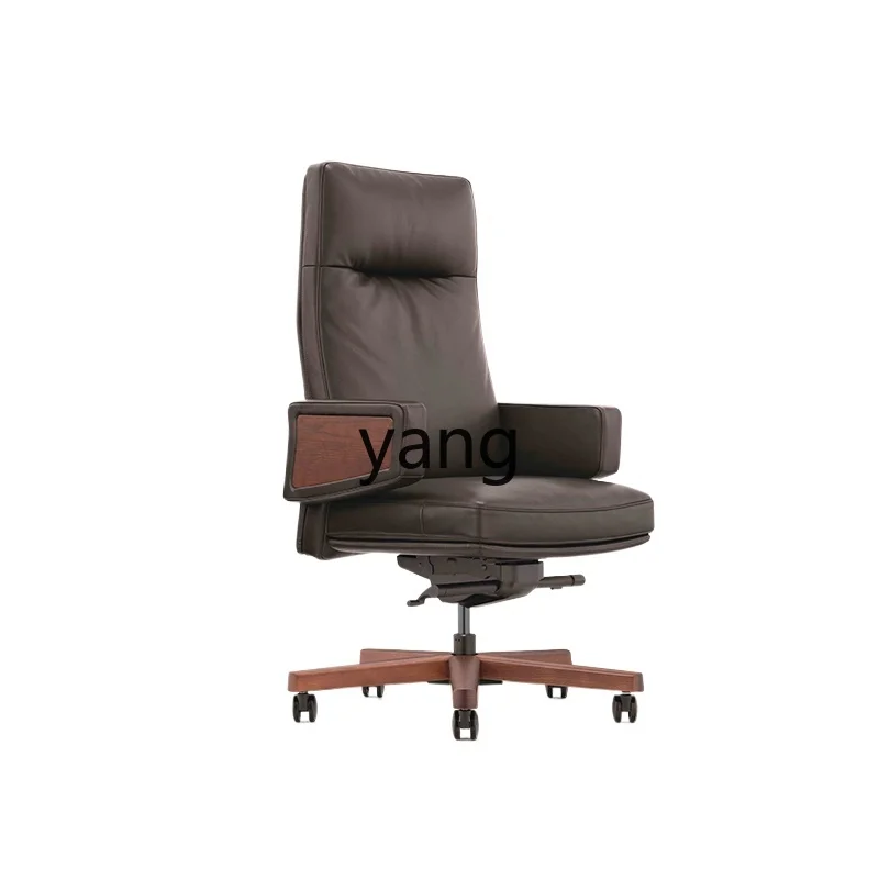 

CX Office Leather High-End Executive Chair Reclinable Computer Chair Home Waist Support Desk Chair