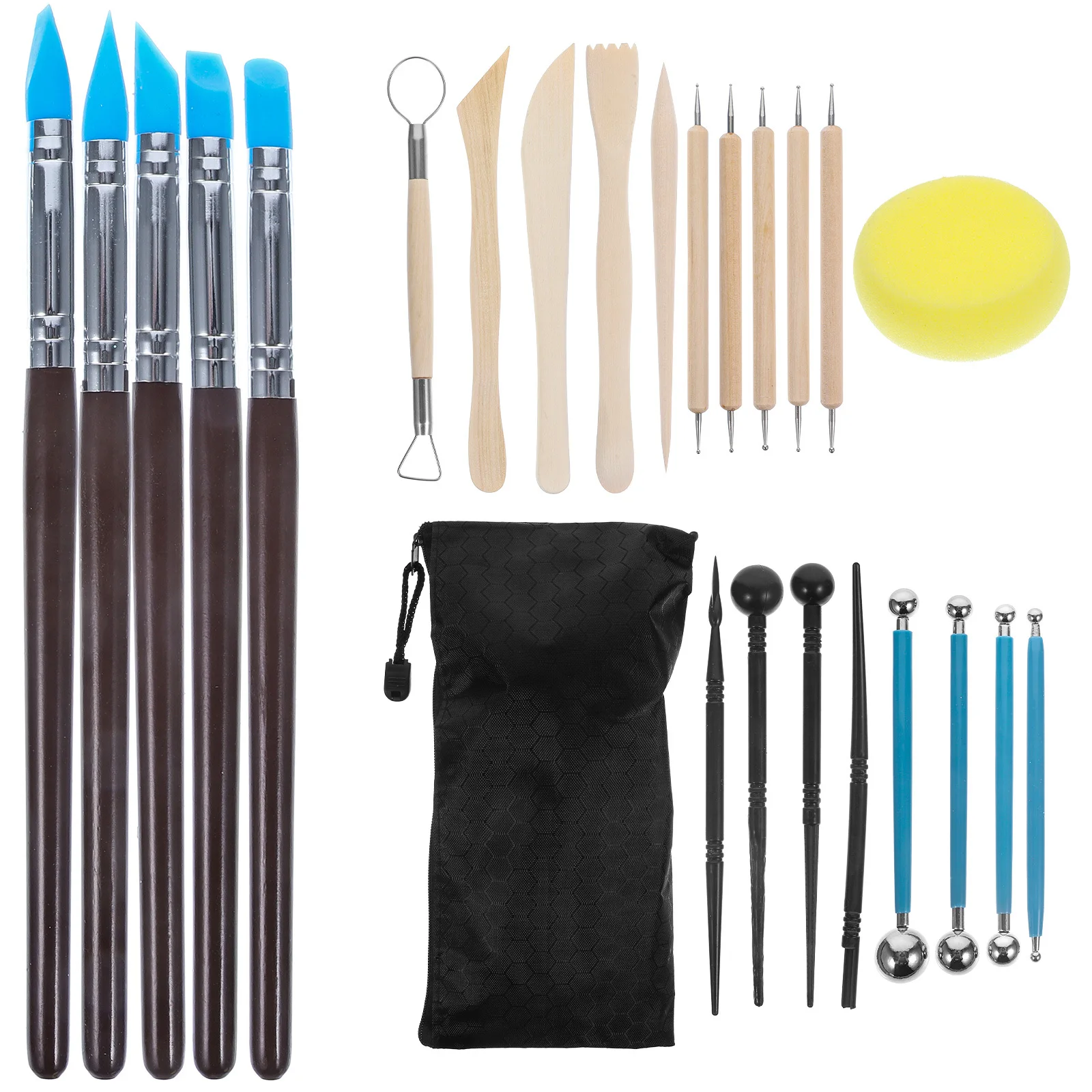 

1 set 1 Set Of Sculpting Kit, Reusable Shaping Tools, Modeling Clay Kit, Portable Clay Craft Kit For Diy Pottery Making