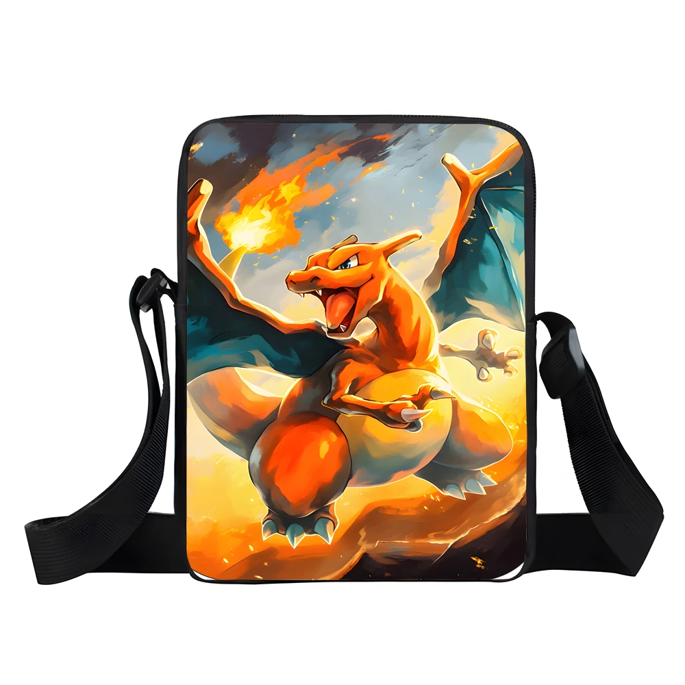 

Милая сумка через плечо с принтом аниме C-charizards для мальчиков и девочек, детская повседневная сумка для мужчин и женщин, сумка для телефона, сумка для покупок