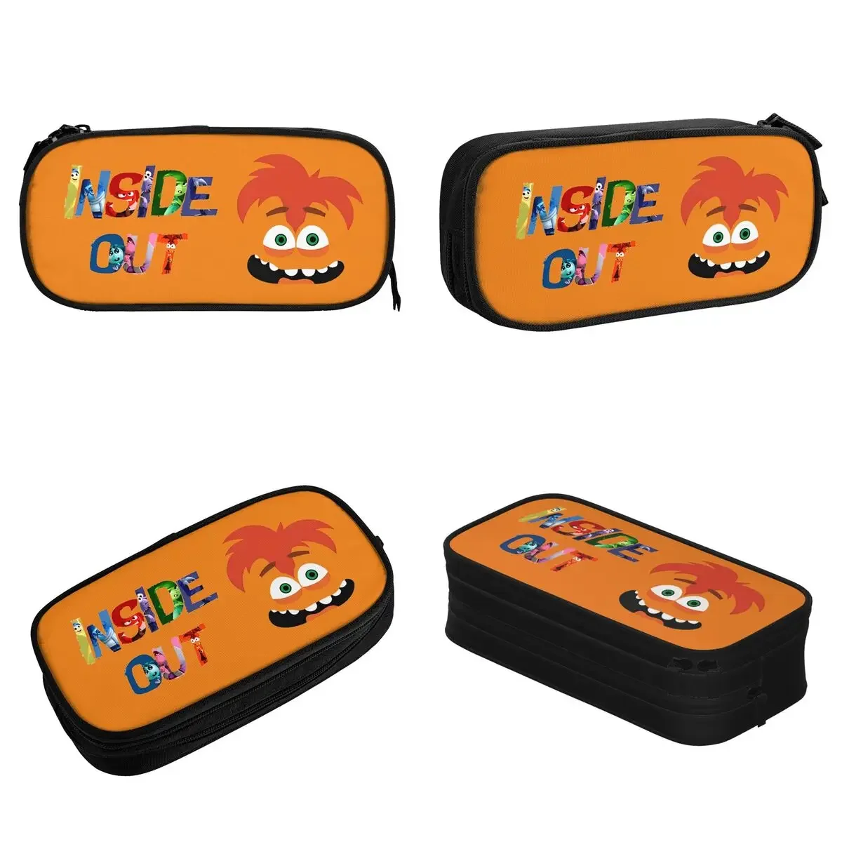 New Insides-Outs Anxiety Face Pencil Case Cartoon Pencilcases Pen Holder for Large Storage Bag Students School Gifts Stationery