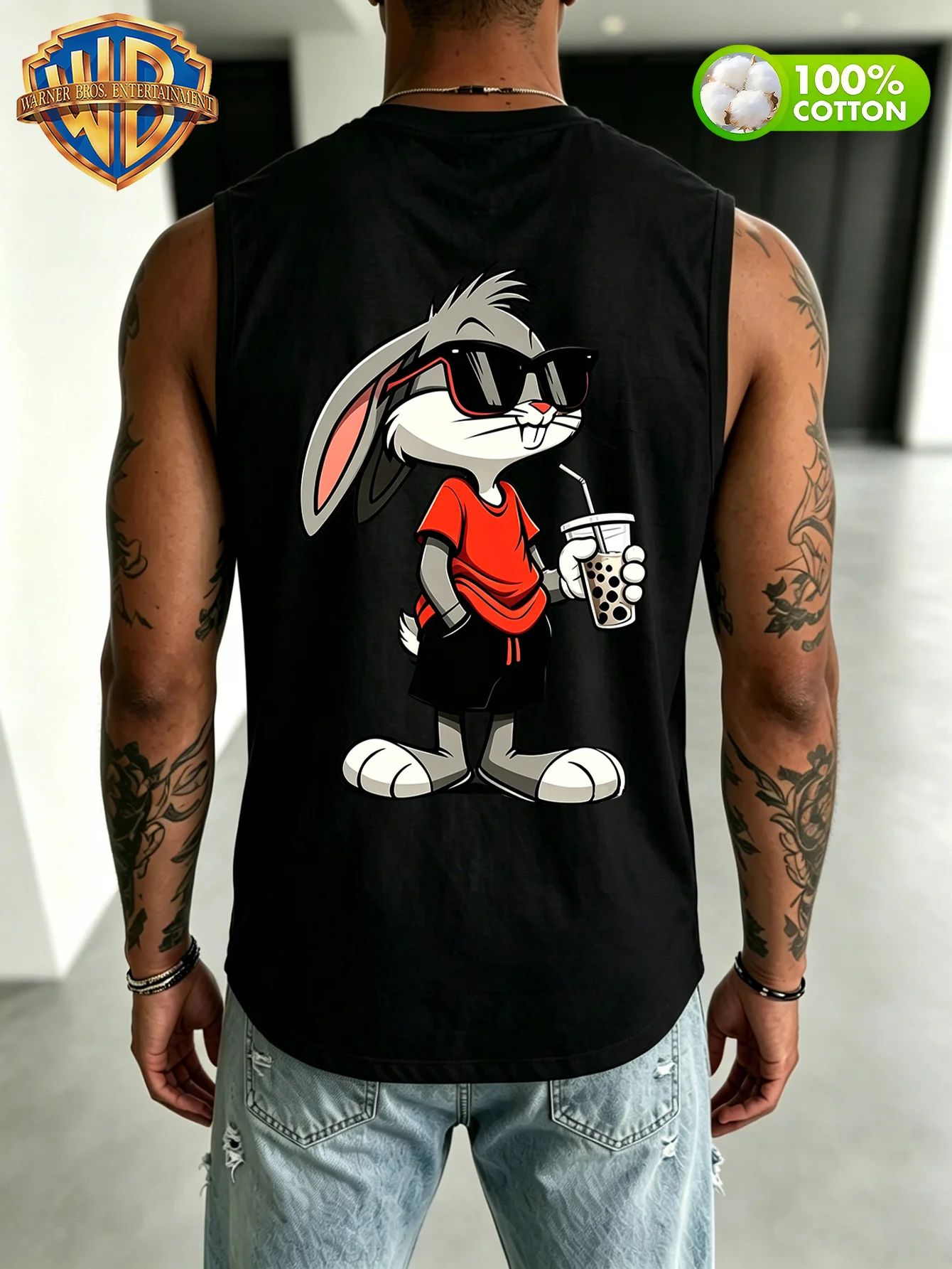 Timeless Pure Cotton Tank Top Men Casual Street Outfit