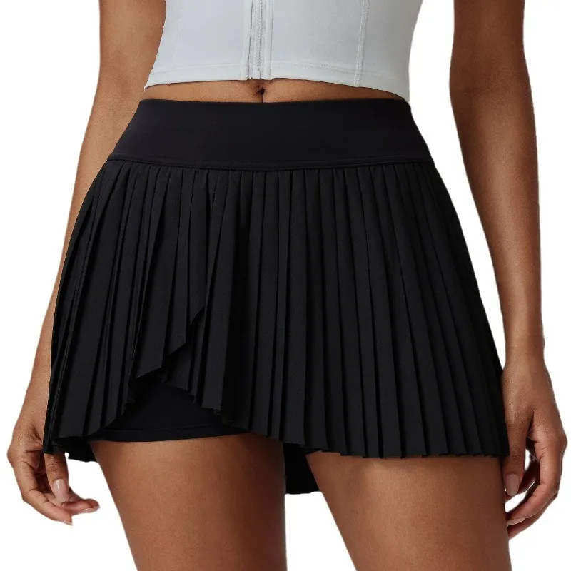 New Casual Pleated Sports Short Skirt Women Cover Hips and Show Thinness Tennis Skirt Outdoor Fitness Yoga Short Skirt Summer