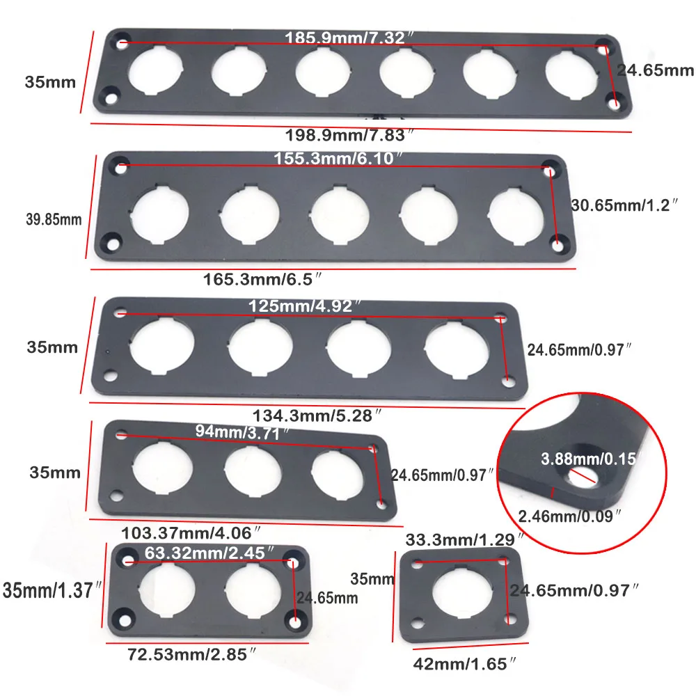 1/2/3/4/5/6 Way Car Boat Toggle Switch Panel Housing Holder  For Marine ATV RZR RV Truck Caravan