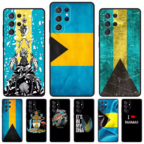 Bahamas Flag phone case For Samsung Galaxy S24 S23 S22 Ultra Note 10 20 Plus S8 S9 S10 S20 S21 FE Cover