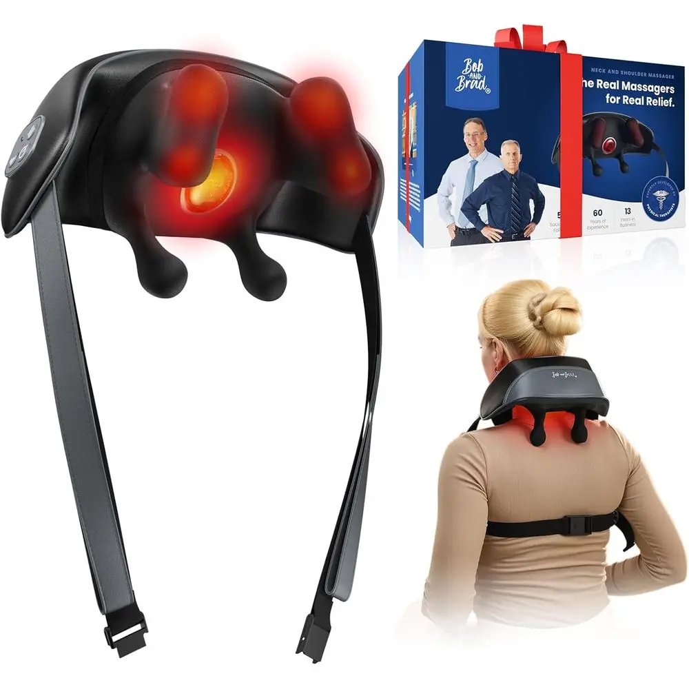 

Cordless Shiatsu Massager with Heat for Deep Tissue Relief, Suitable for HSA, Long Battery Life, Ideal for Travel Gifts