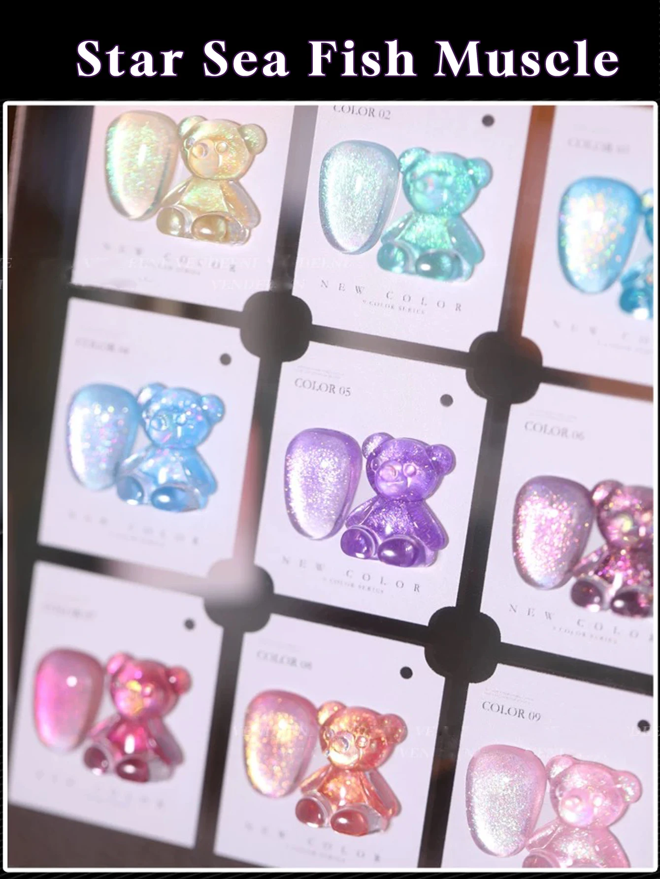 Caliente 2025 nuevo esmalte de Gel UV para decoración de uñas, brillo de escamas de pescado de mar estrellado brillante, Gel de diamante triturado con brillo de discoteca, transparente