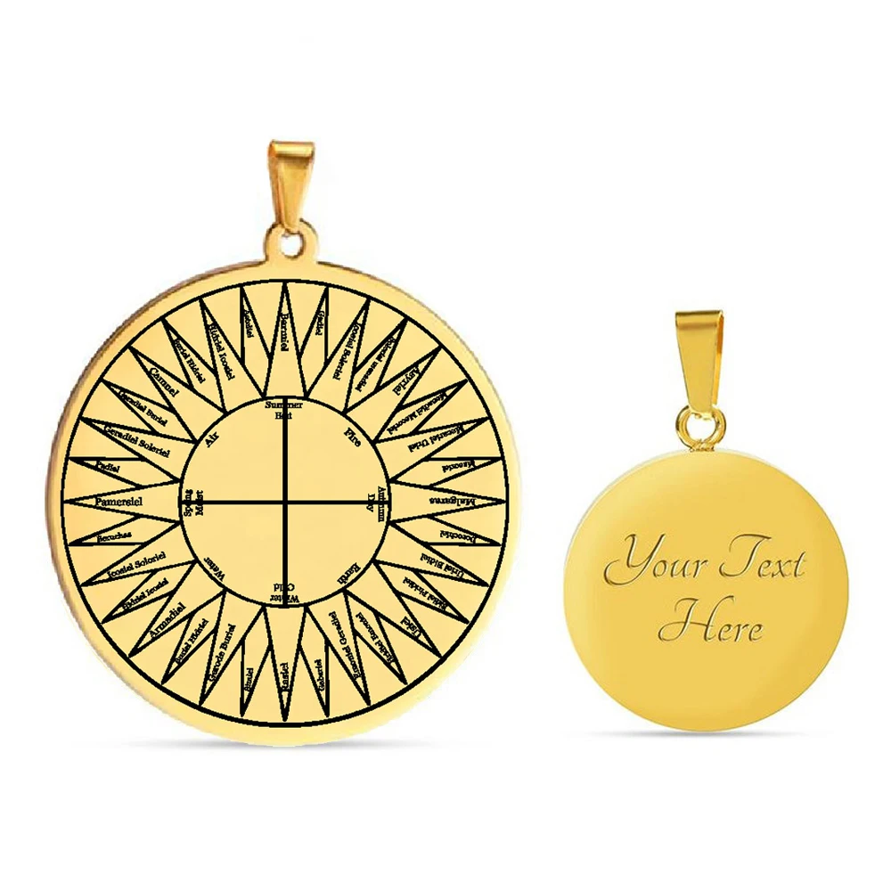 ختم سليمان ثيوجيا جويتيا ليمجيتون كلاسيكيات ماجيك نورتون إمبيريوم تاليسمان تميمة قلادة من الفولاذ المقاوم للصدأ