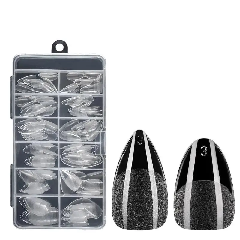 [H] 120Pcs/Box Soft Gel Tips For Nails Acrylic Material Short Artificial Nail Capsule Accessories And Tools