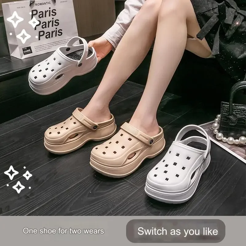 

Summer Thick Platform Women Soft Sandals Indoor Home Casual Slippers Outdoor Wear Non-slip Men Comfortable Beach Slides Shoes