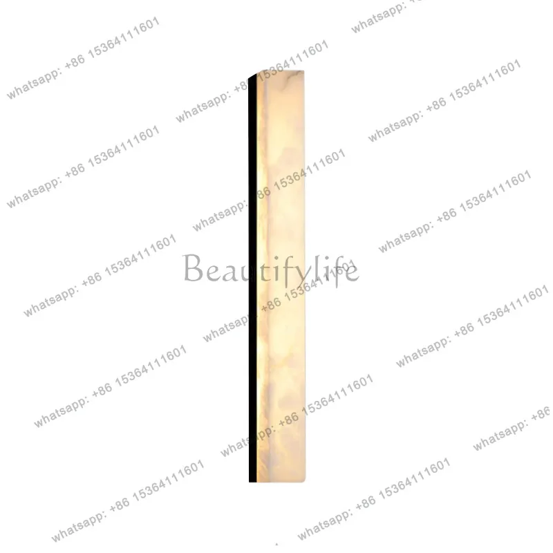 Marble luminous object modern light luxury simple background wall all copper strip cross-border