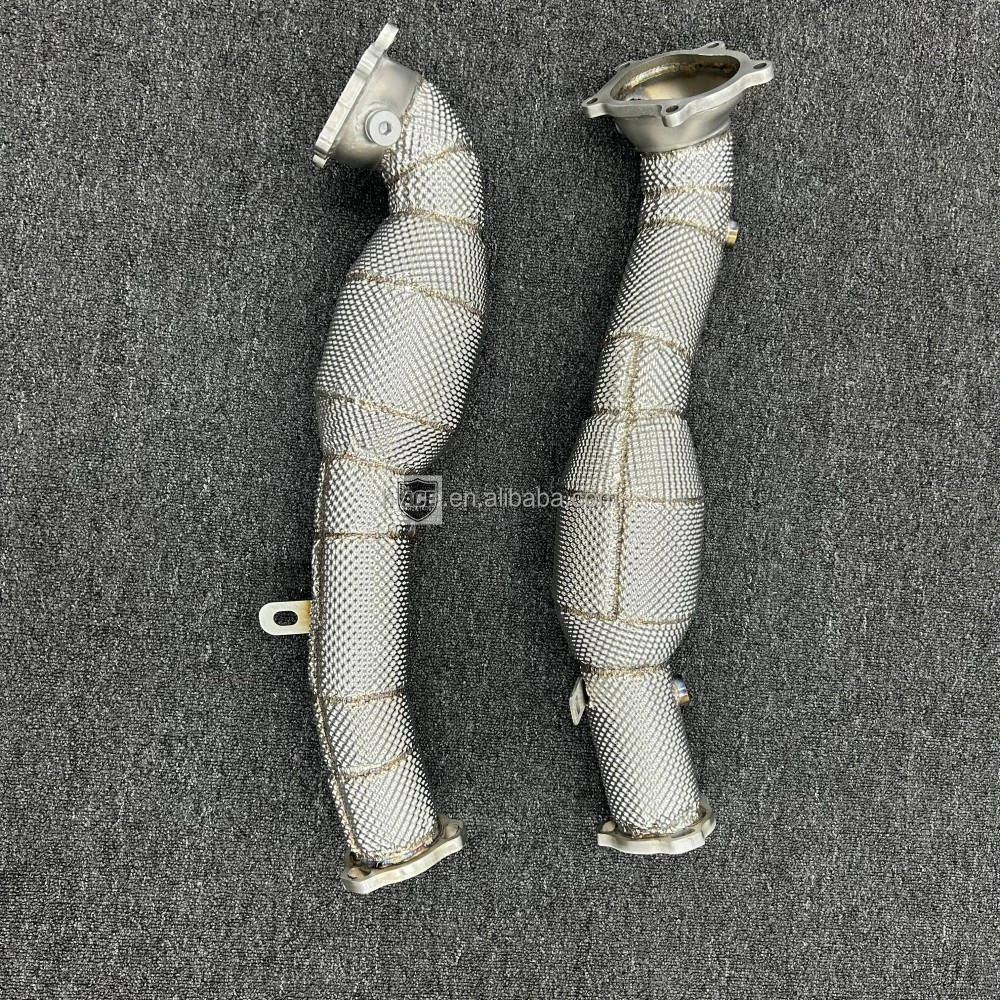 ACE Edelstahl mit Hitzeschutz Hochleistungs-Auspuff-Downpipe für Audi S6 S7 Rs6 Rs7 A8 S8 C7 C7.5 4.0t TFSI (2012~2019) – Detail 9